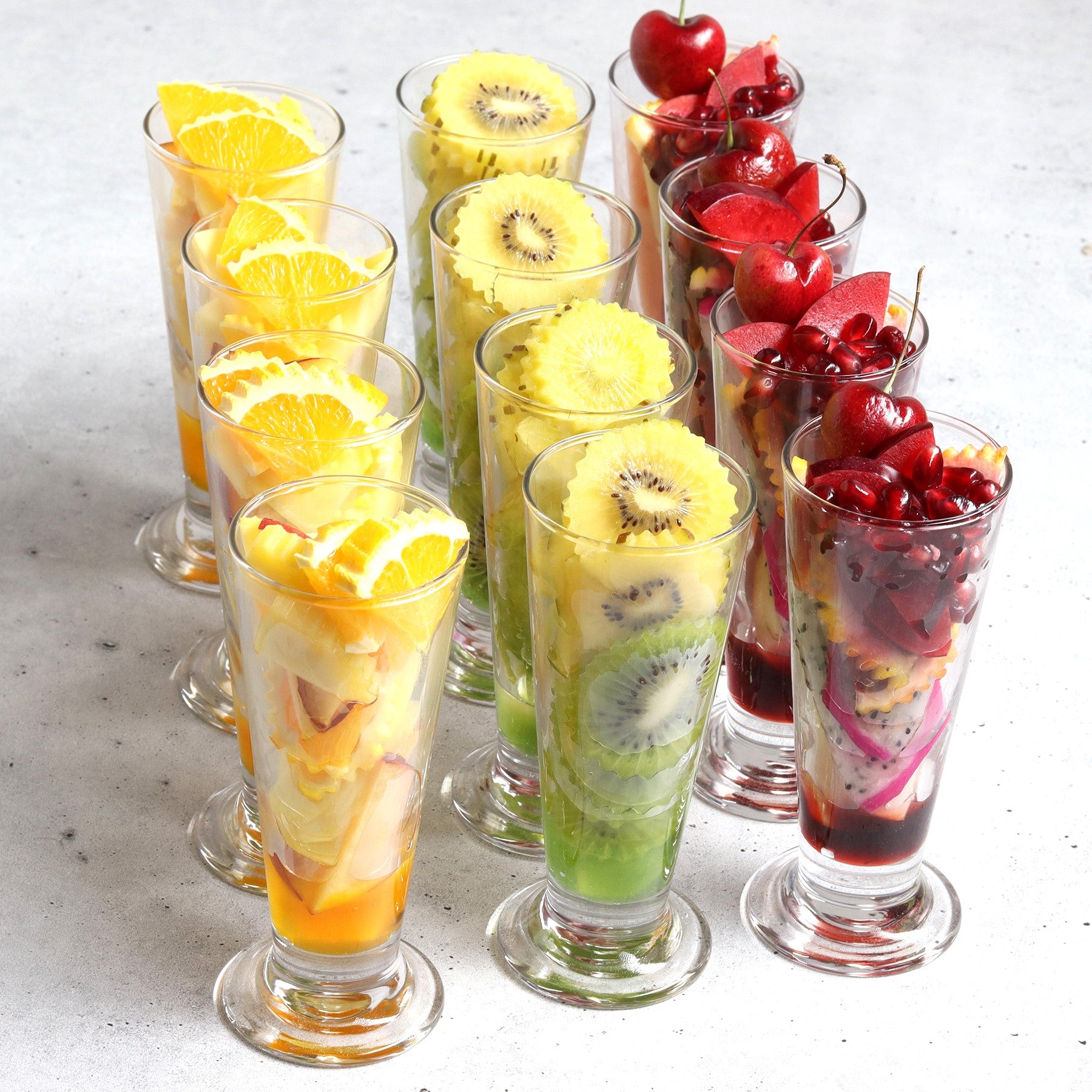 Exotic Fruit Glass Cups (12 Cups)